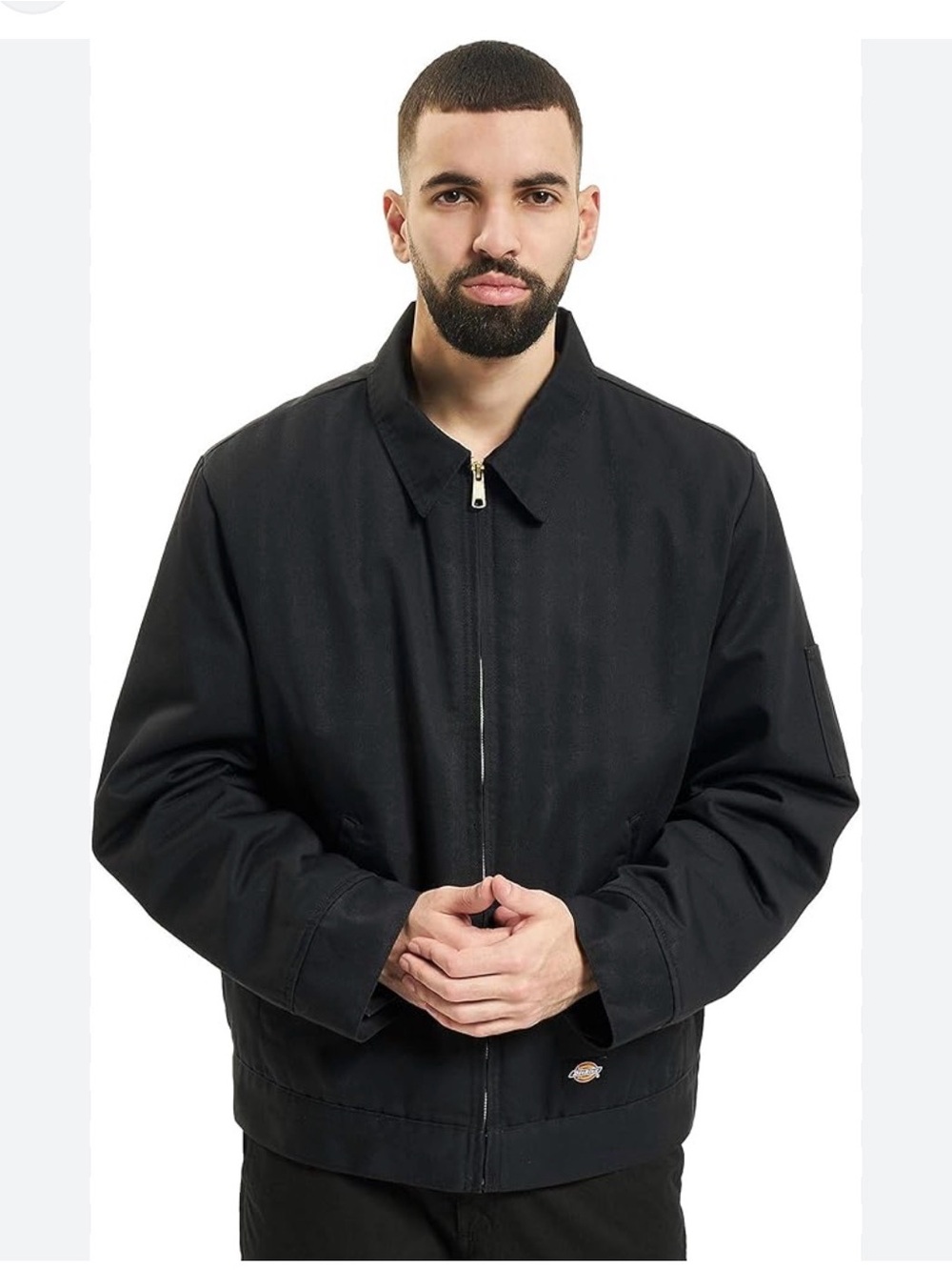 Dickies Black Zip-Up Bomber Jacket